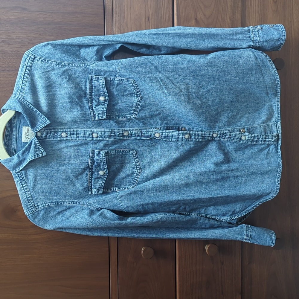 J. Crew Western Shirt Vintage Indigo pearl buttons